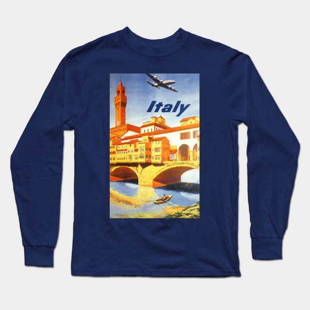 Vintage Travel Poster, Florence, Italy Long Sleeve T-Shirt by MasterpieceCafe